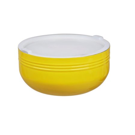 BON CHEF Cold Wave Bowl & Stacking Cover   13 7/8" Dia X 6 7/8" H  10 Qt 2 Oz 9320YELLOW